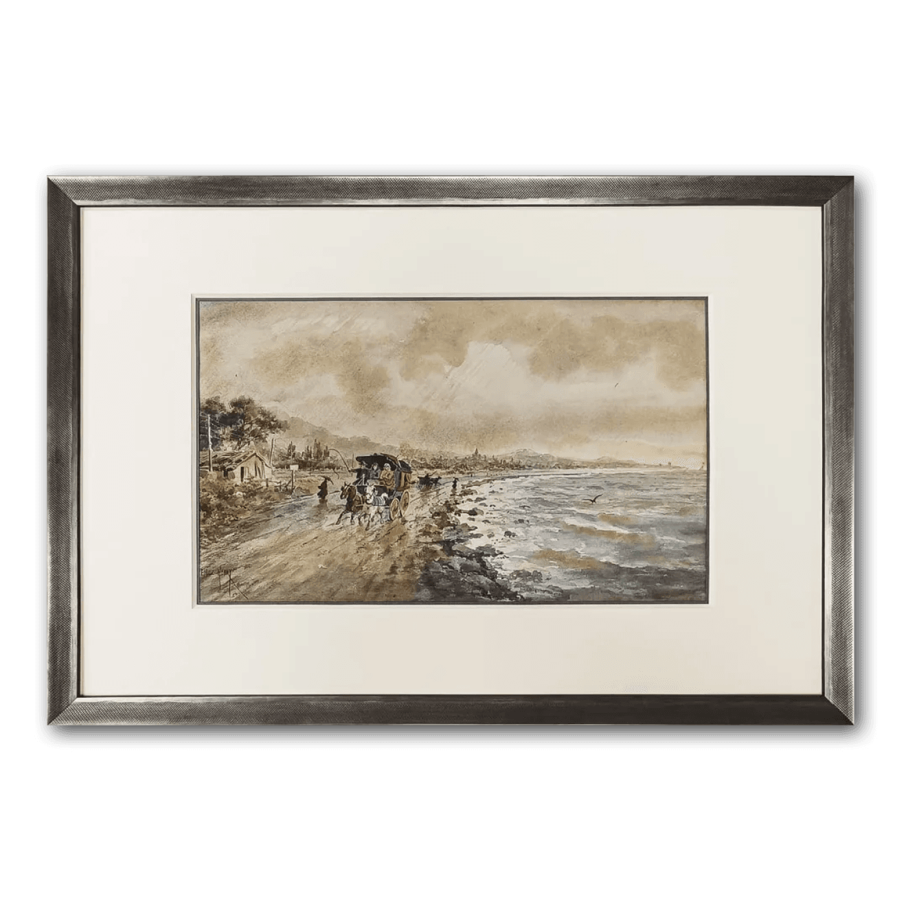 Encadrement sur mesure d'aquarelle