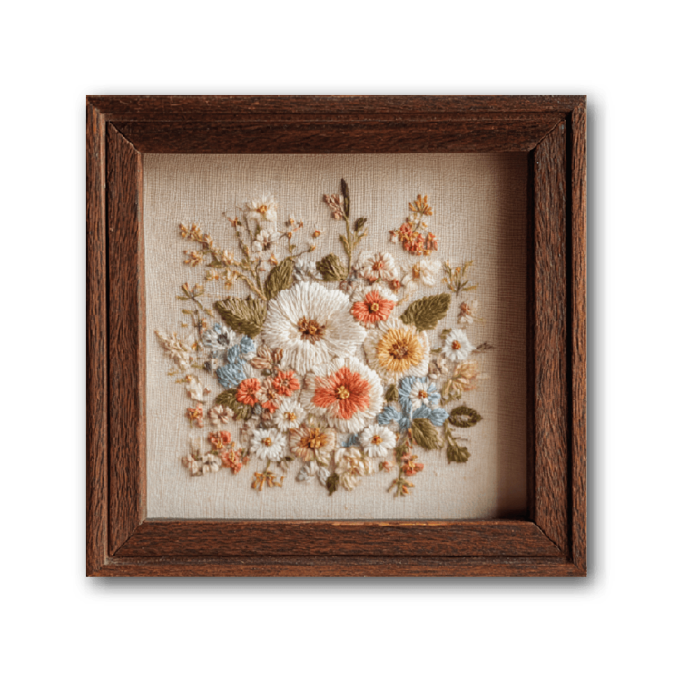 Encadrement sur mesure de broderie