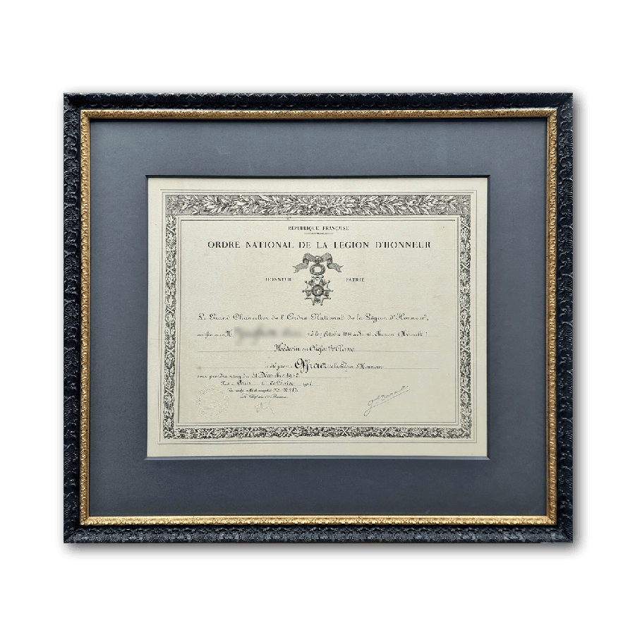 Encadrement sur mesure de diplôme