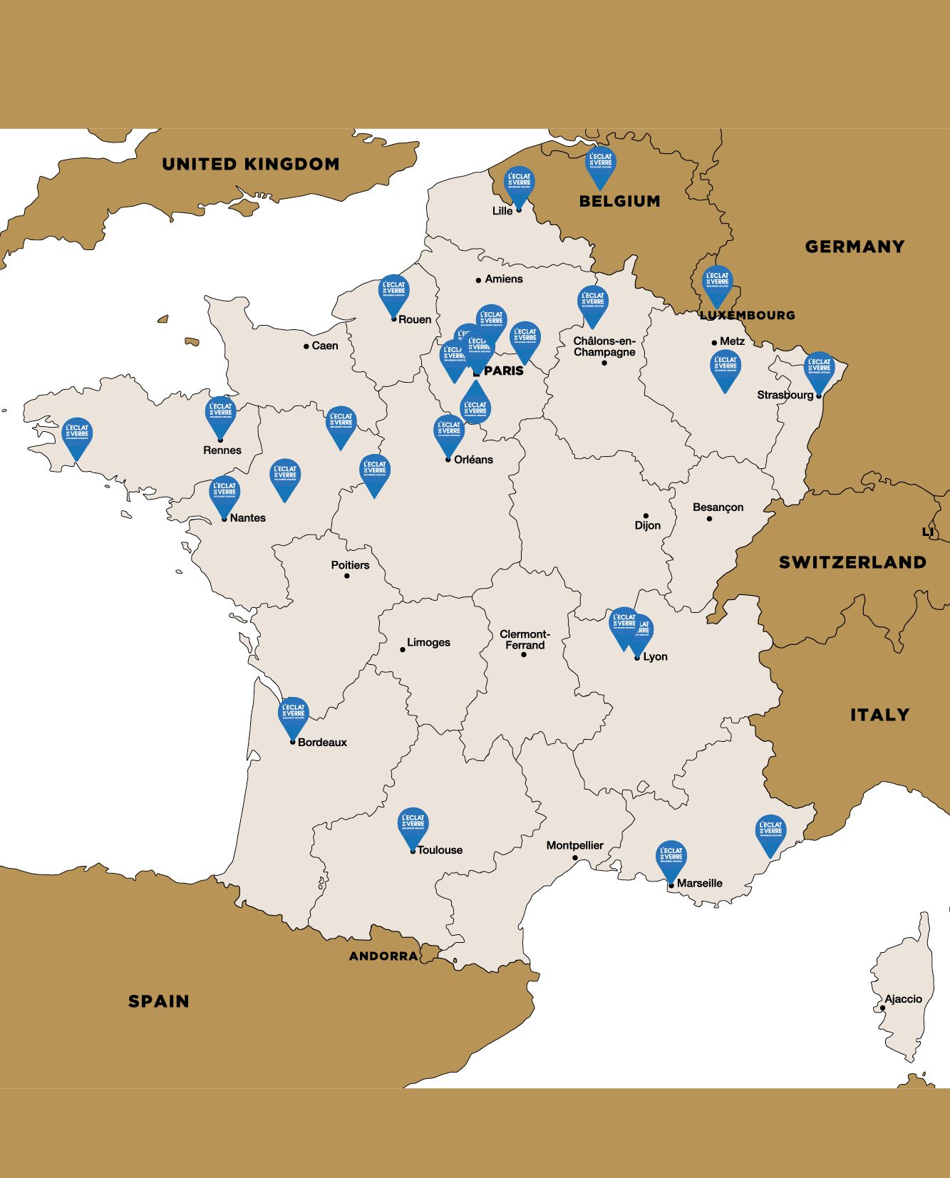 notre réseau de 28 ateliers